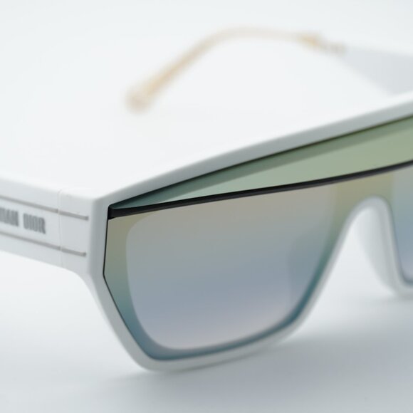 Dior DIORCLUB M7U 51A5 Sunglasses White Shield Frame, Mirror Lenses main image 5